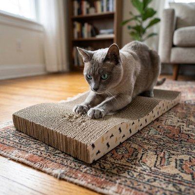griffoir en carton pour Chat avec structure ondulée résistante