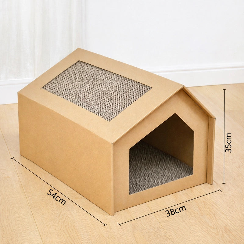 maison en carton pour chat grande taille dimensions visibles