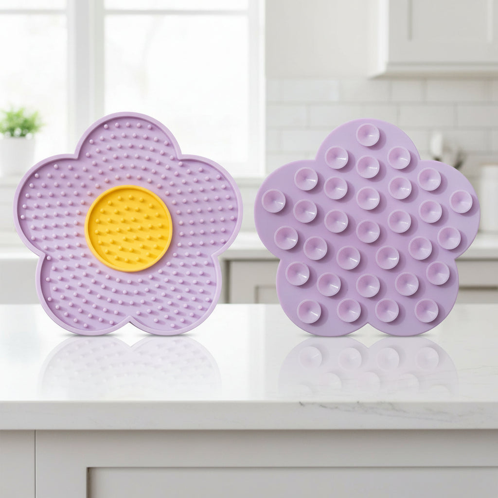 tapis de léchage design de fleur violette