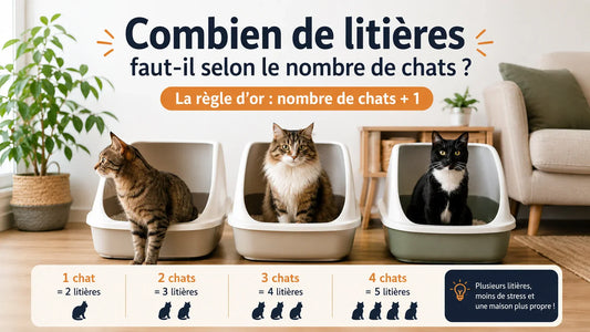 Nombre de litières recommandé selon le nombre de chats
