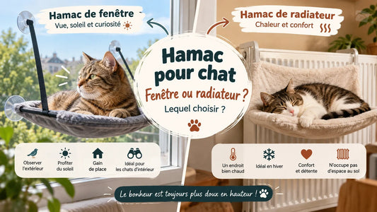 Hamac pour chat de fenêtre et de radiateur