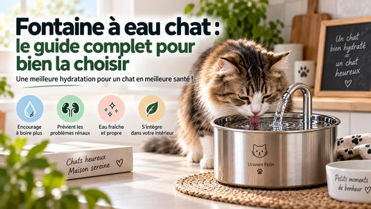 Chat buvant dans une fontaine à eau en inox
