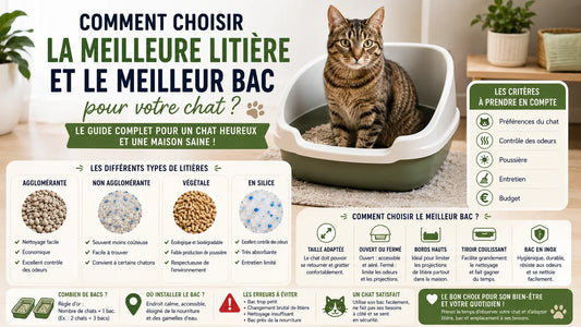 Meilleure litière pour chat avec bac spacieux et chat tigré