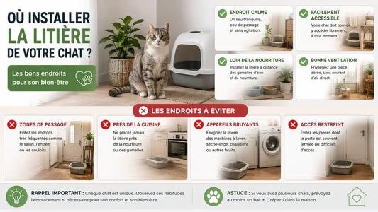 Où installer la litière du chat