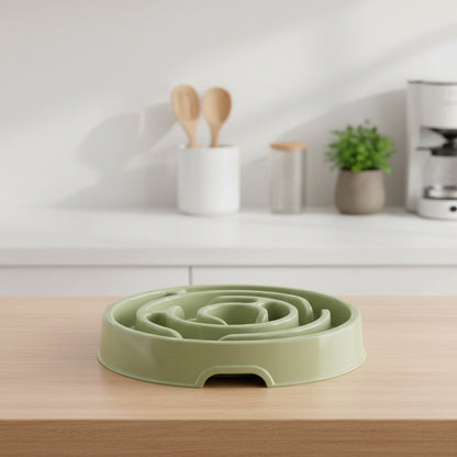 Gamelle anti-glouton chat plastique vert