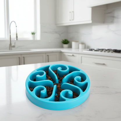 Gamelle anti glouton plastique bleu