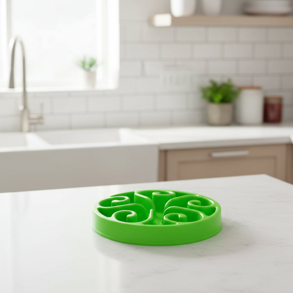Gamelle anti glouton plastique vert