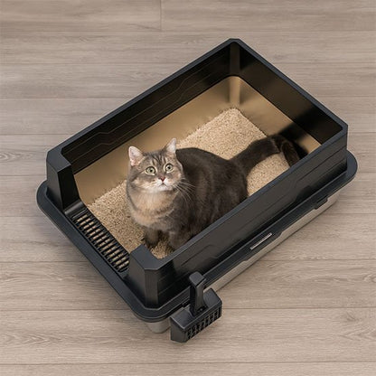 Litière inox anti projection litière