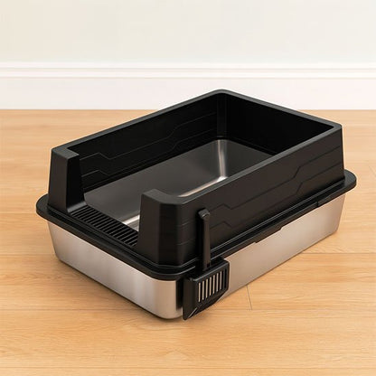 Litière inox gris intérieur propre hygiénique