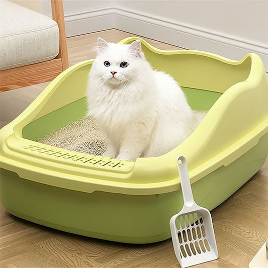 Bac à litière chat vert avec pelle