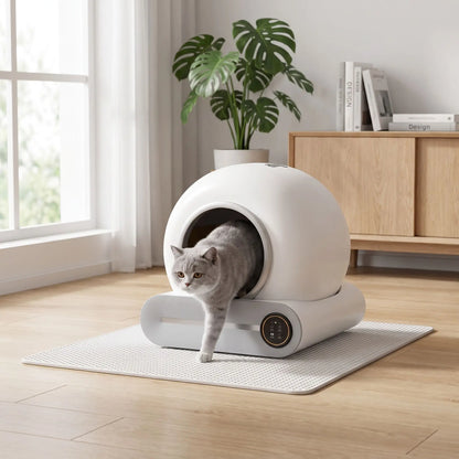 Bac à litière pour chat automatique intérieur moderne lumineux propre