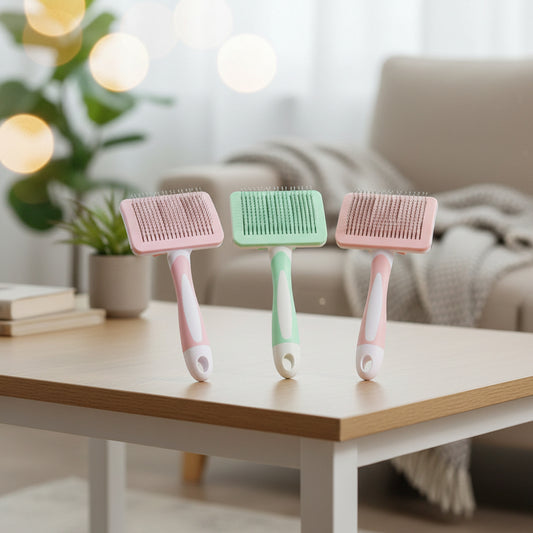 brosse pour chat trois couleurs