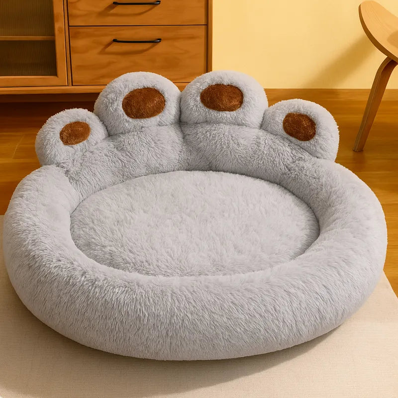 Canapé pour chat gris moelleux design unique