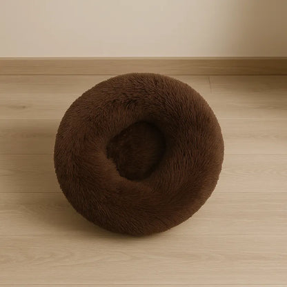 Coussin pour chat café rond en peluche