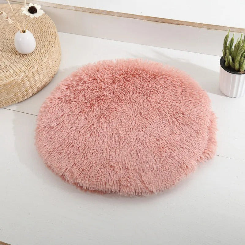 Coussin pour chat moelleux vieux rose antidérapant