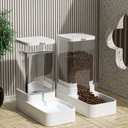 distributeur croquettes chat ensemble nourriture et eau sans électricité
