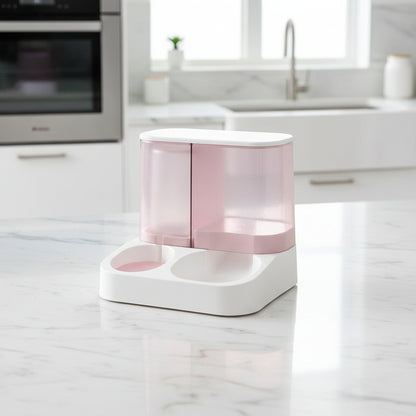 distributeur de croquettes duo rose