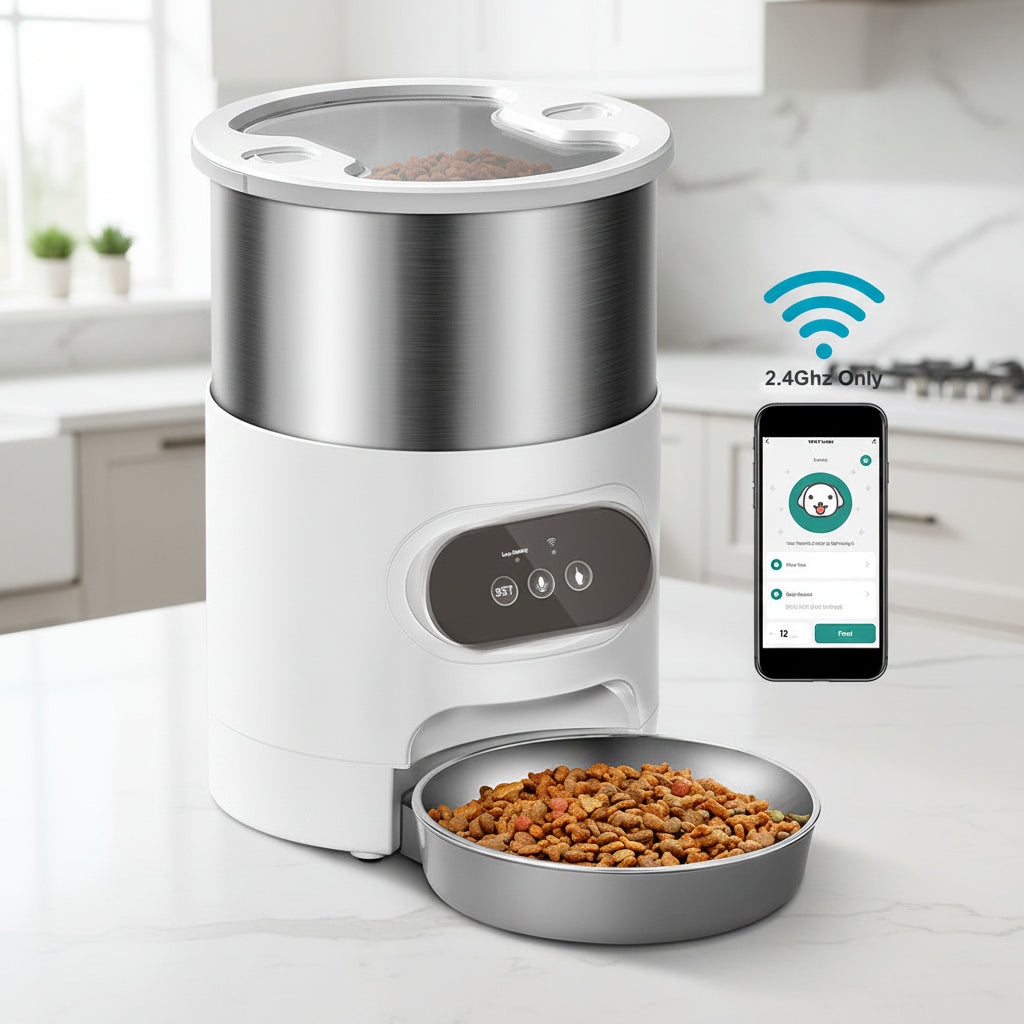 distributeur de croquettes pour chat automatique wifi bol simple