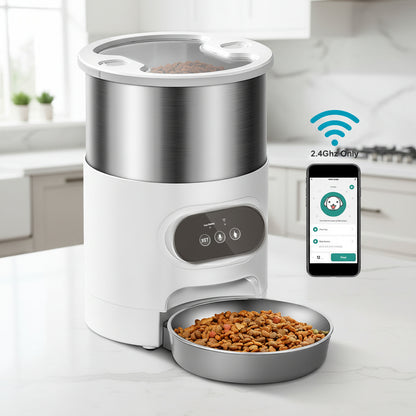 distributeur de croquettes pour chat automatique wifi bol simple