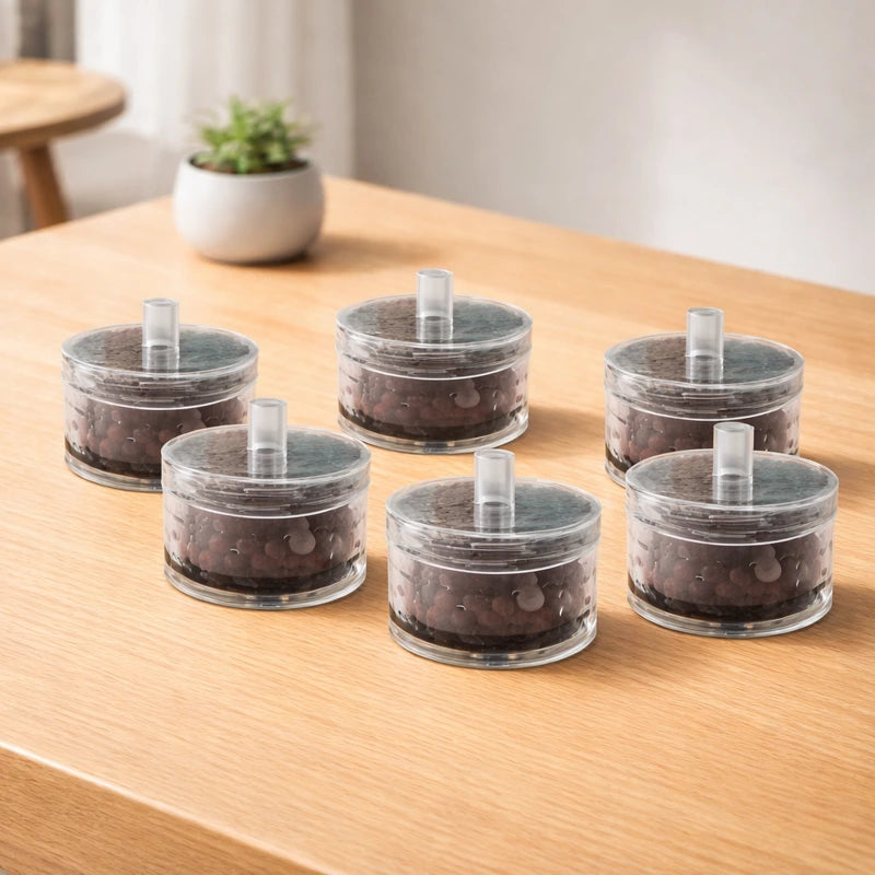 Fontaine a eau chat filtres remplacement six cartouches sur table