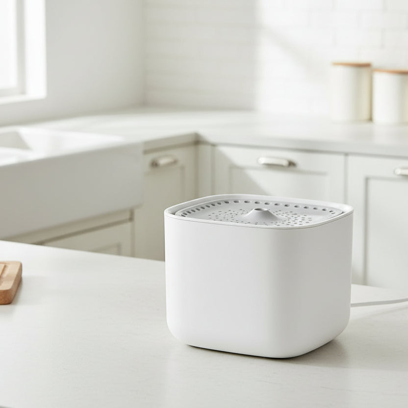 fontaine à eau chat fresh flow de couleur blanche classique