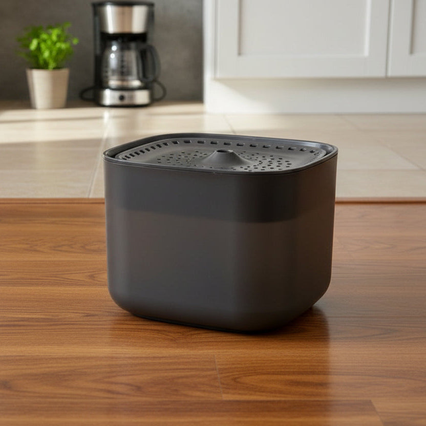 fontaine à eau chat fresh flow de couleur grise classique