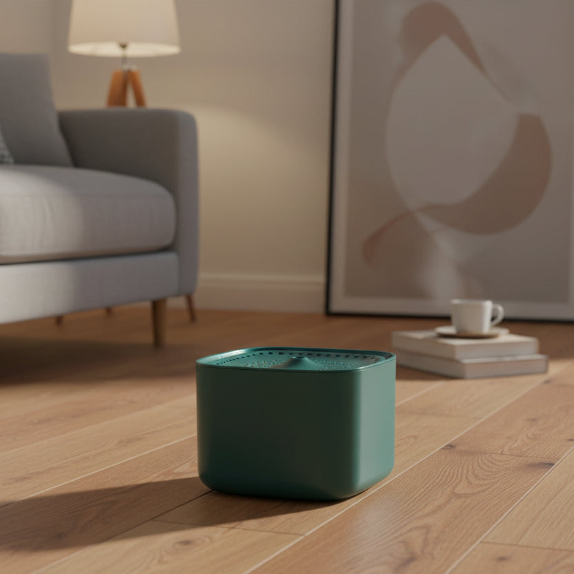 fontaine à eau chat fresh flow de couleur verte classique