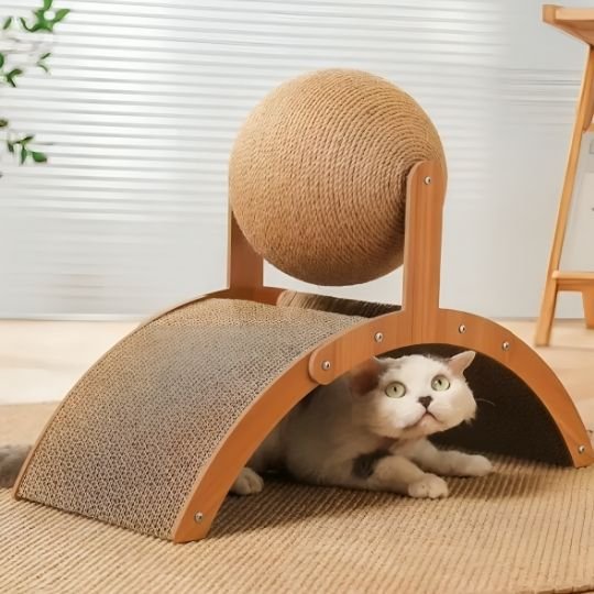 Griffoir chat arche courbée pour griffes et repos 
