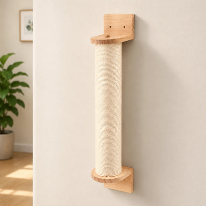 griffoir mural chat sisal blanc