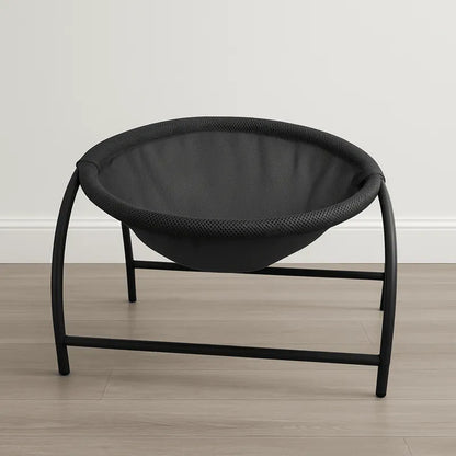 hamac chat respirant noir avec structure en métal solide