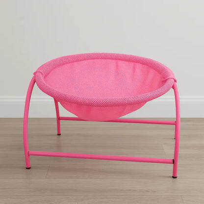hamac chat respirant rose avec structure en métal
