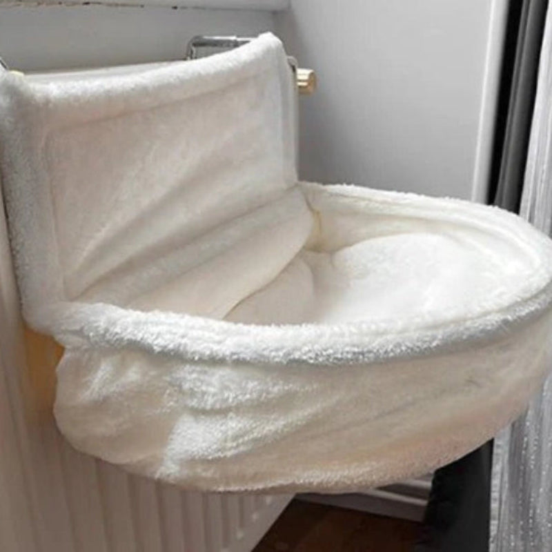 hamac radiateur pour chat blanc