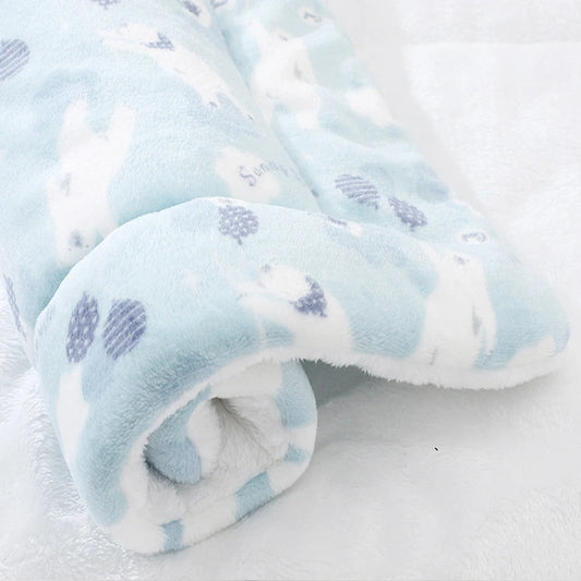 Lit pour chat bleu pâle motif ours polaire