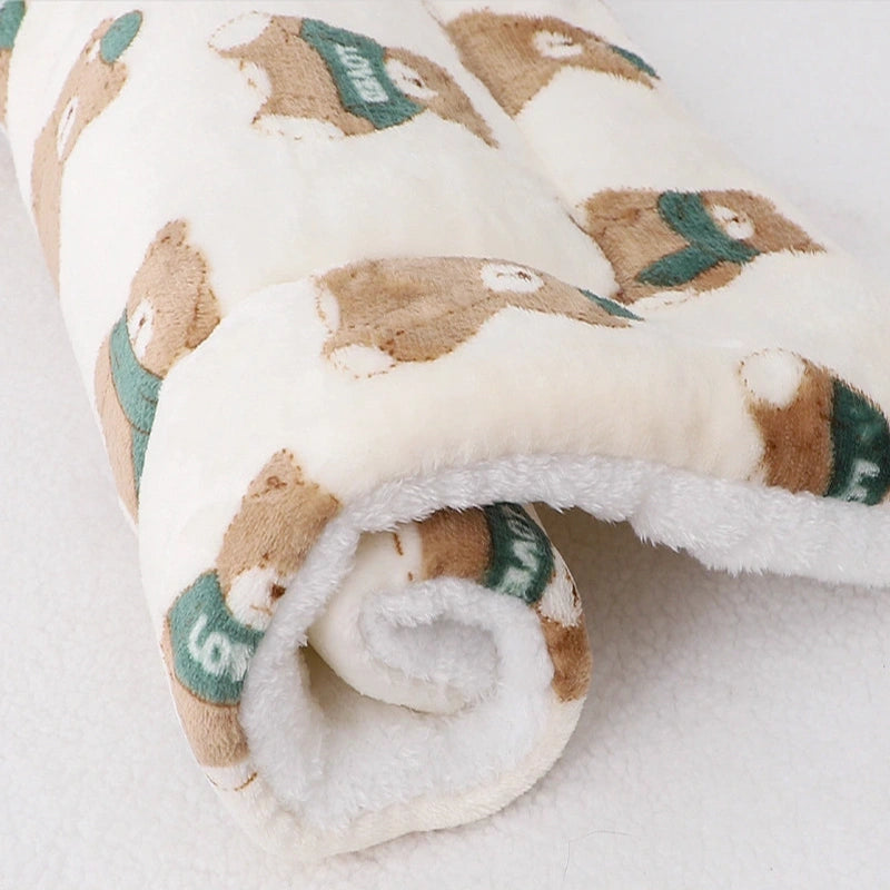 Lit pour chat motif ourson marron confortable