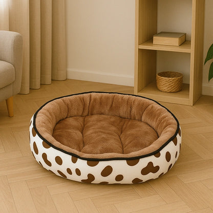 Lit pour chat doux motif vache style moderne