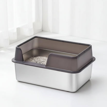 Litière en inox noire