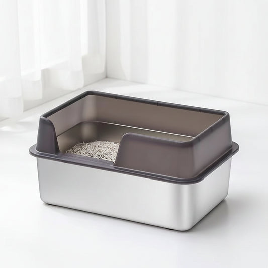 Litière en inox noire