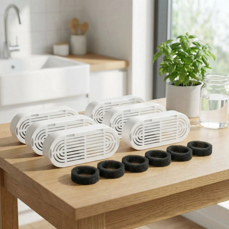 Fontaine à eau pour chat en inox six filtres table