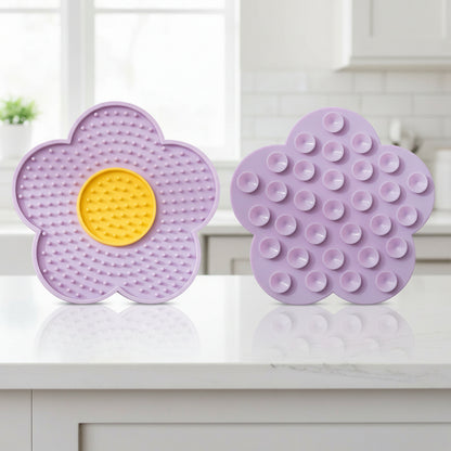 tapis de léchage design de fleur violette