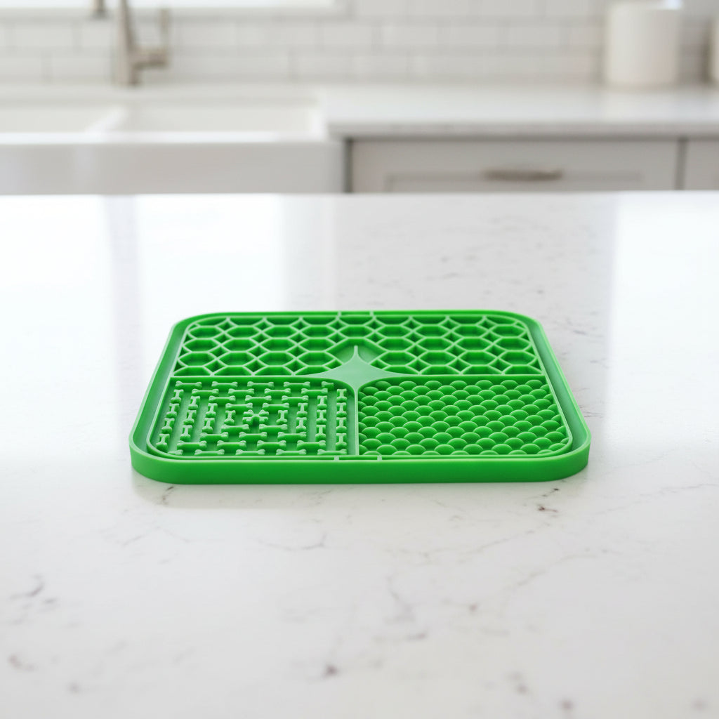 tapis de léchage en silicone vert