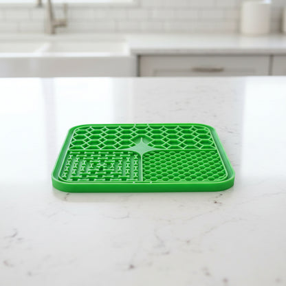 tapis de léchage en silicone vert