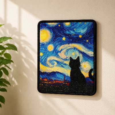 tapis griffoir chat ciel étoilées design