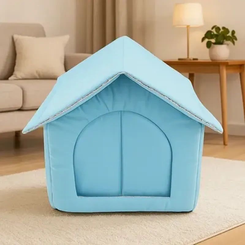 Tente pour chat extérieur bleue douce et chaude maison